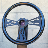 14" Black Flame Half Wrap- Hydro Dipped