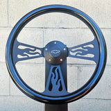 14" Black Flame Half Wrap- Hydro Dipped