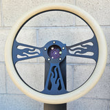 14" Black Flame Half Wrap- Vinyl