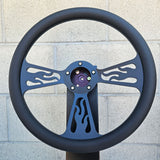 14" Black Flame Half Wrap- Vinyl