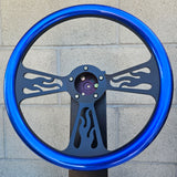 14" Black Flame Half Wrap- Hydro Dipped