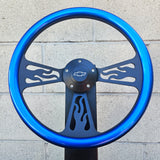 14" Black Flame Half Wrap- Hydro Dipped