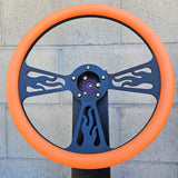 14" Black Flame Half Wrap- Vinyl