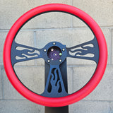 14" Black Flame Half Wrap- Vinyl