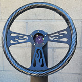 14" Black Flame Half Wrap- Hydro Dipped