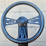 14" Black Flame Half Wrap- Hydro Dipped