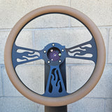 14" Black Flame Half Wrap- Vinyl