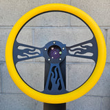 14" Black Flame Half Wrap- Vinyl