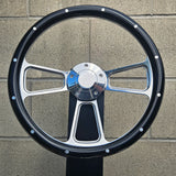 14" Billet Muscle Half Wrap- Black Wood