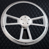 18" Polished Half Wrap Muscle Wheel- Vinyl