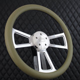 18" Polished Half Wrap Muscle Wheel- Vinyl