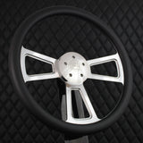 18" Polished Half Wrap Muscle Wheel- Vinyl