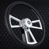 18" Polished Half Wrap Muscle Wheel- Vinyl
