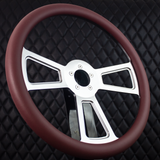 18" Polished Half Wrap Muscle Wheel- Vinyl