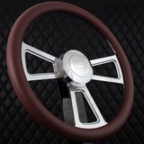 18" Polished Half Wrap Muscle Wheel- Vinyl