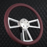 18" Polished Half Wrap Muscle Wheel- Vinyl