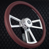 18" Polished Half Wrap Muscle Wheel- Vinyl