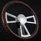 18" Polished Half Wrap Muscle Wheel- Hydro Dipped