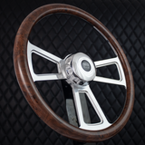 18" Polished Half Wrap Muscle Wheel- Hydro Dipped