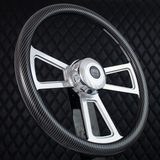 18" Polished Half Wrap Muscle Wheel- Hydro Dipped