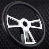 18" Polished Half Wrap Muscle Wheel- Vinyl