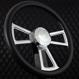 18" Polished Half Wrap Muscle Wheel- Vinyl