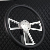 18" Polished Half Wrap Muscle Wheel- Vinyl
