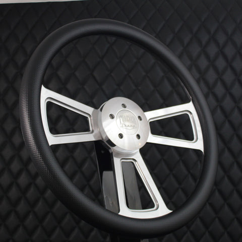 18" Polished Half Wrap Muscle Wheel- Vinyl