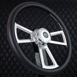 18" Polished Half Wrap Muscle Wheel- Vinyl