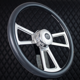 18" Polished Half Wrap Muscle Wheel- Hydro Dipped