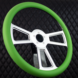 18" Polished Half Wrap Muscle Wheel- Vinyl