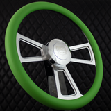 18" Polished Half Wrap Muscle Wheel- Vinyl