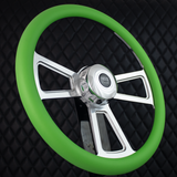 18" Polished Half Wrap Muscle Wheel- Vinyl