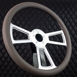 18" Polished Half Wrap Muscle Wheel- Vinyl