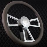 18" Polished Half Wrap Muscle Wheel- Vinyl