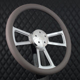 18" Polished Half Wrap Muscle Wheel- Vinyl