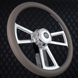 18" Polished Half Wrap Muscle Wheel- Vinyl