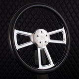 18" Polished Half Wrap Muscle Wheel- Hydro Dipped