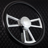 18" Polished Half Wrap Muscle Wheel- Hydro Dipped