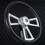 18" Polished Half Wrap Muscle Wheel- Hydro Dipped