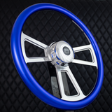 18" Polished Half Wrap Muscle Wheel- Hydro Dipped