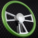 18" Polished Half Wrap Muscle Wheel- Hydro Dipped