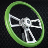 18" Polished Half Wrap Muscle Wheel- Hydro Dipped