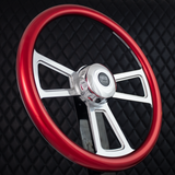 18" Polished Half Wrap Muscle Wheel- Hydro Dipped