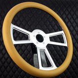18" Polished Half Wrap Muscle Wheel- Vinyl