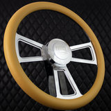 18" Polished Half Wrap Muscle Wheel- Vinyl