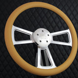 18" Polished Half Wrap Muscle Wheel- Vinyl