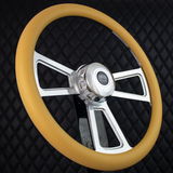 18" Polished Half Wrap Muscle Wheel- Vinyl