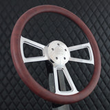18" Polished Half Wrap Muscle Wheel- Vinyl
