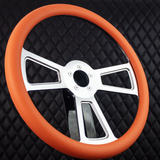18" Polished Half Wrap Muscle Wheel- Vinyl
